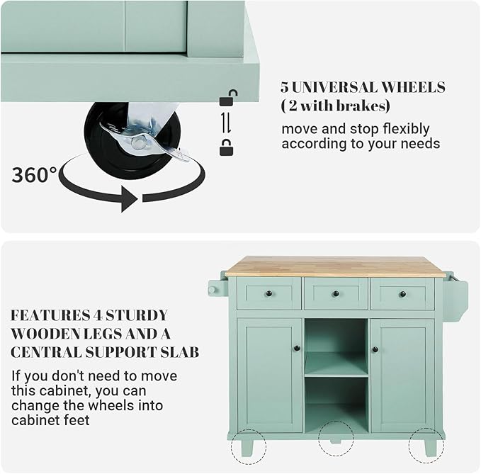 Rovibek Rolling Kitchen Island - Image 7