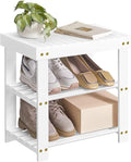 SONGMICS Shoe Rack Bench, 3-Tier Bamboo Shoe Storage Organizer, Entryway Bench by SONGMICSbySONGMICSHOME