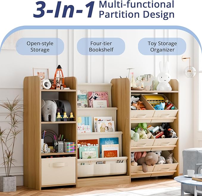 Kids Toy Book Storage Organizer - Image 3