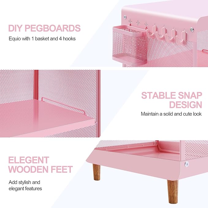 Kids Nightstand, Kids Bedside Table, Teen Girls Night Stand, Toddler Night Stand - Image 7