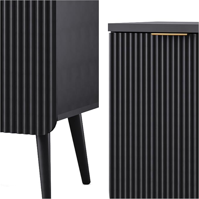Buffet Cabinet, Sideboard Fluted Cabinet Modern Kitchen Buffet Storage Cabinets - Image 5