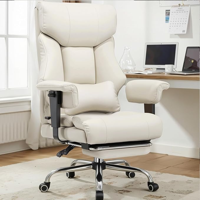 COMHOMA Big and Tall Office Chair 400lbs High Back Leather Executive Chair by ComHoma