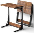 Tatub 24" Folding C Shaped End Table Set of 2, Small Sofa Side Laptop Desk by Tatub
