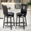 Bar Stools Set of 2, Counter Height Swivel Bar Chair by FLYZC