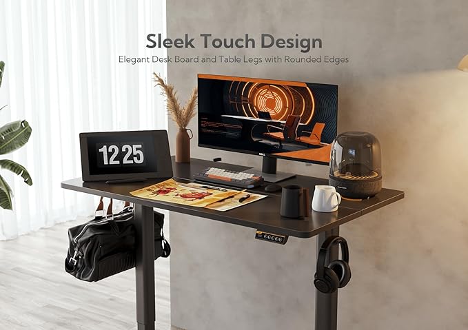 Claiks Electric Standing Desk, Adjustable Height Stand up Desk, 40x24 Inches - Image 5
