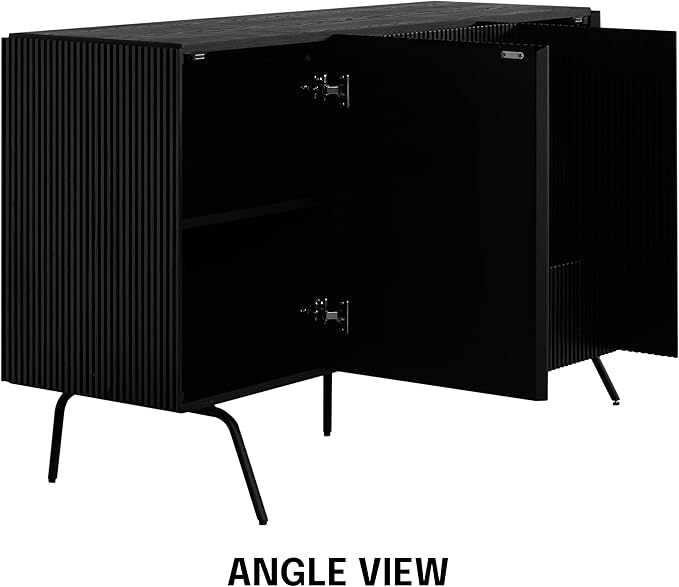 NTC Veil Sideboard with 2 Doors and 3 Drawers, Buffet Cabinet with Vertical - Image 6