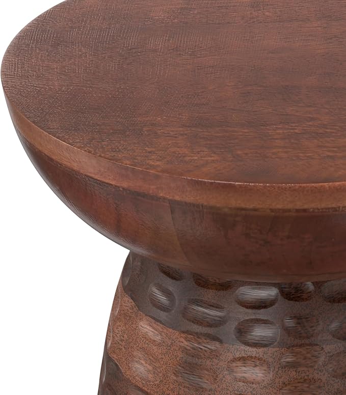 SIMPLIHOME Boyd 13-inch Wide Solid Mango End Table in Warm Dark Brown, - Image 8