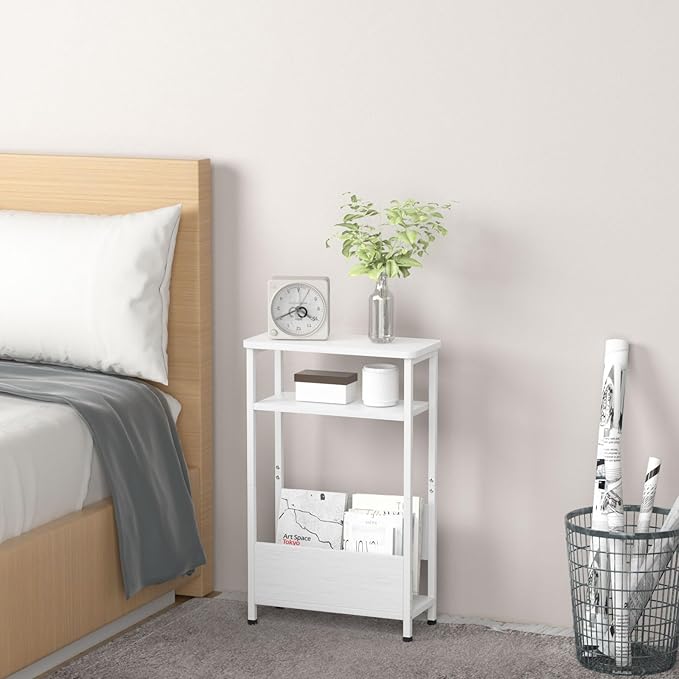 7.1" Narrow Side Table for Small Spaces, 3 Tier Small End Table - Image 4