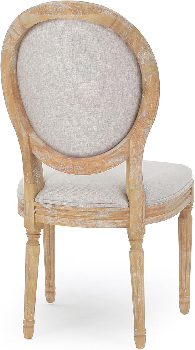 Christopher Knight Home Phinnaeus Polyester Beige Fabric Dining Chair, 2-Pcs Set - Image 8