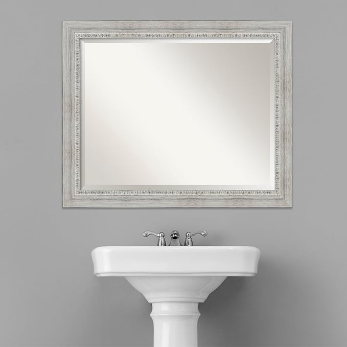 Amanti Art White Bathroom Mirror - Image 6
