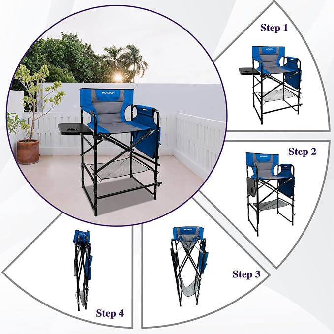 Tall Folding Directors Chair - Image 7