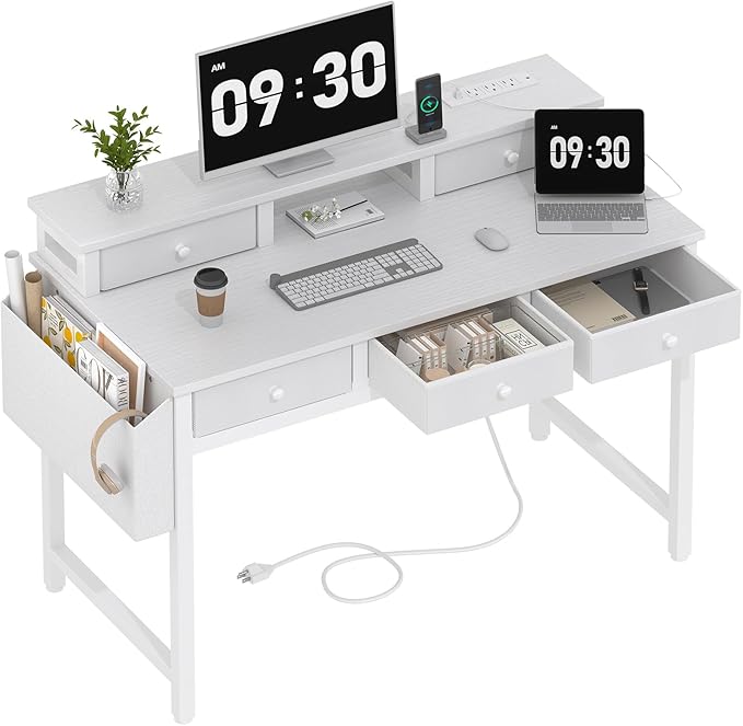 Lufeiya White Computer Desk by LUFEIYA