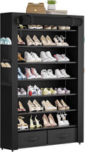 Tall Shoe Rack Dustproof Cabinet Large Capacity 8 Tier Shoe Organizer, 32-40 by OYREL