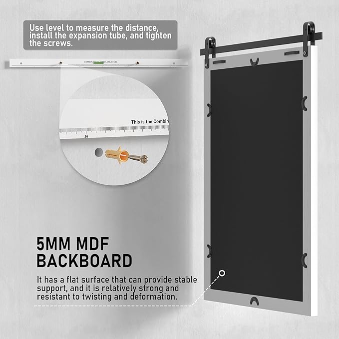 Farmhouse Mirror for Bathroom, Barn Door Style Decor Entryway Bedroom 22x30INCH - Image 6