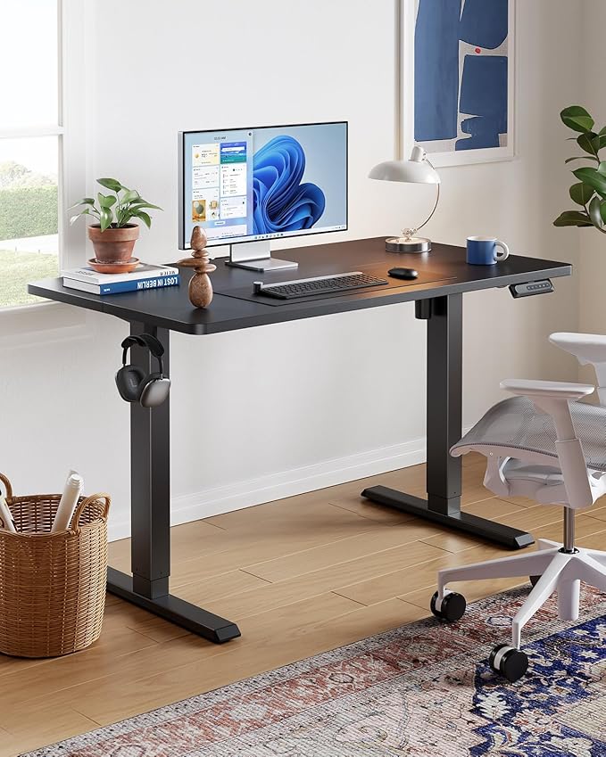 HUANUO 55" x 24" Electric Standing Desk Adjustable Height, 4 Memory Height - Image 2
