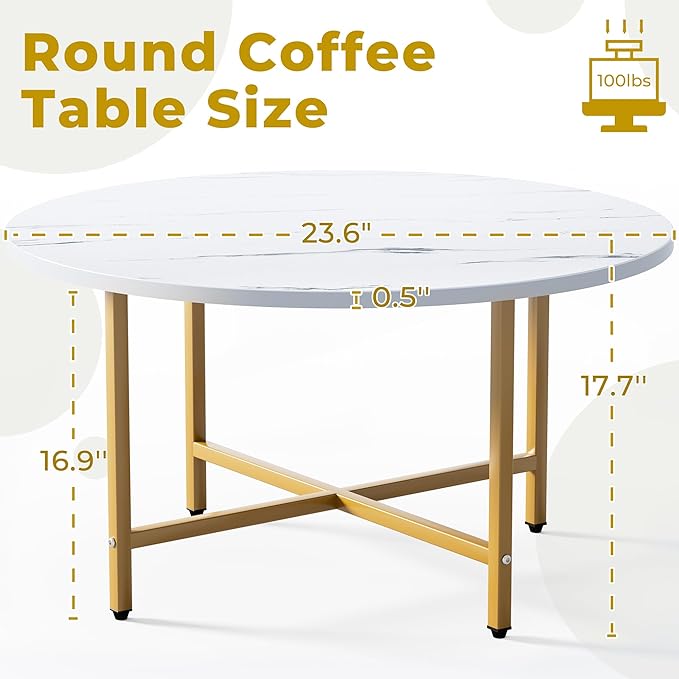 Coffee Table, 23.6" Coffee Tables - Image 3