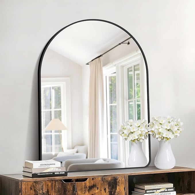 Arched Bathroom Mirror, Wall Mounted Mirror, Living Room, Hanging or Leaning - Image 2