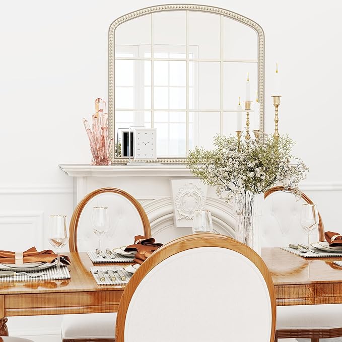 36''x36'' Wooden Wide Arched Mirrors - Image 6
