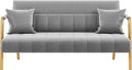 Yaheetech 56.5" W Modern Sofa Small Sofa Luxurious Velvet Fabric Couch by Yaheetech