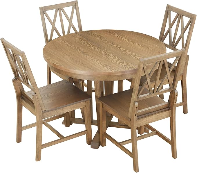 Ball & Cast Rustic 5-Piece Extendable Dining Table Set - Image 8