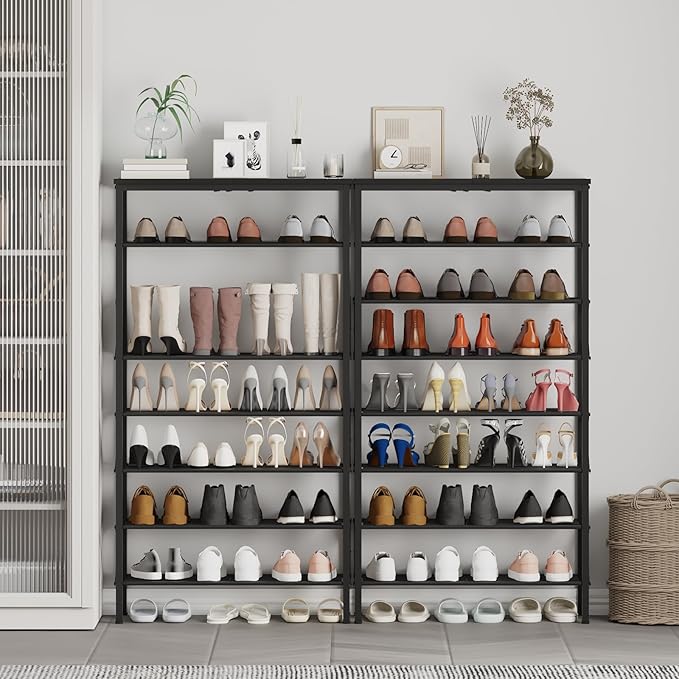 8 Tier Shoe Rack, Large Capacity Shoe Storage Organizer Holds 32 Pairs - Image 7