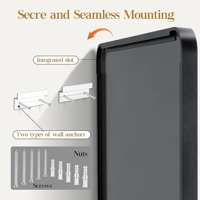 32×32 Black Bathroom Mirror, Rectangular Bathroom Vanity Mirror - Image 5