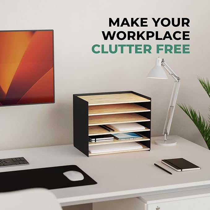 DesktopOrganizer-1drawer Prosumer's Choice Desk Paper Organizer Tray Wood - Image 2