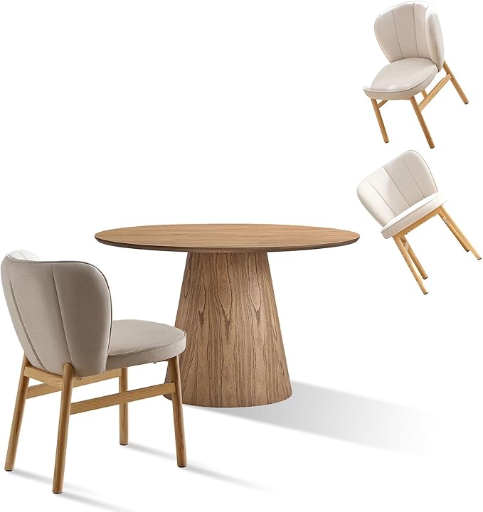 Wooden Kitchen Round Dining Table - Image 4