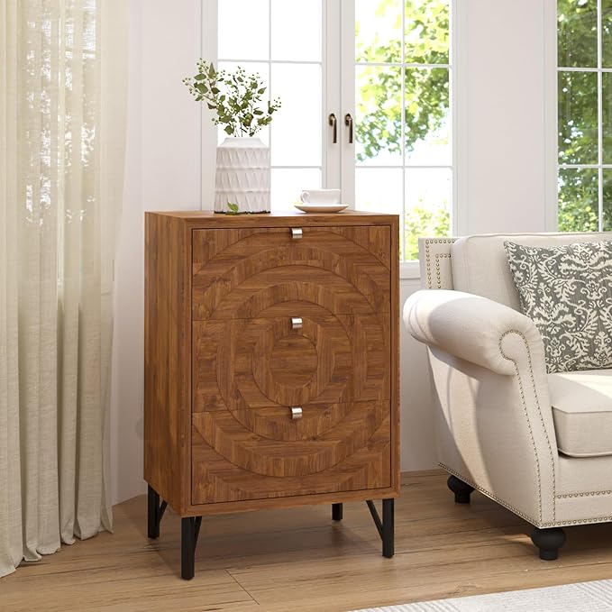 COSIEST Nightstand, Rustic End Table by COSIEST