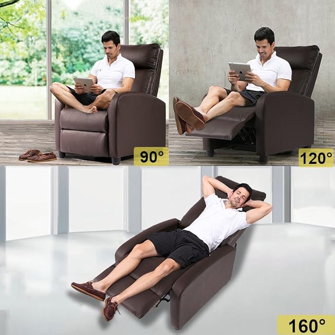 BestMassage | Recliner Chair | No Massage Function | Pu Brown | - Image 4