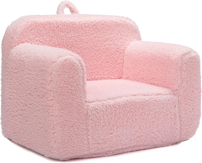 ALIMORDEN Kids Ultra-Soft Snuggle Foam Filled Chair, Toddler Cuddly Sherpa by ALIMORDEN