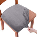 Smiry Velvet Seat Covers for Dining Room Chair Set of 6, Stretch Fit Removable by Smiry