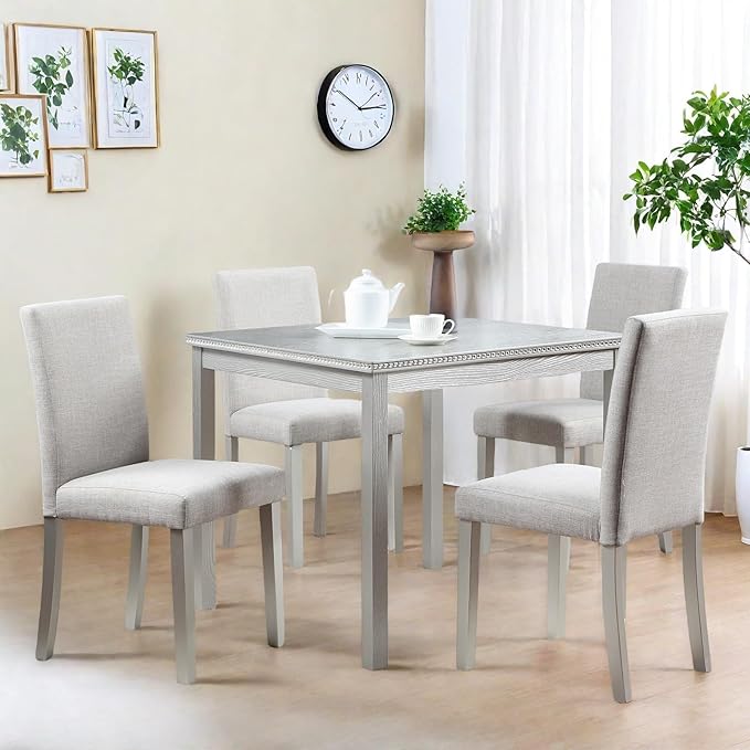 Dining Table Set for 4, 5-Piece Dining Room Table Set - Image 5