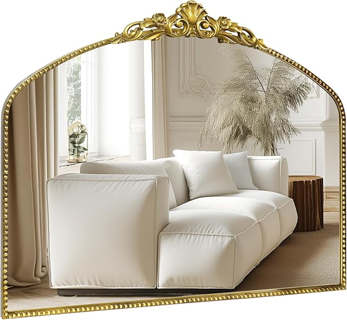 G-LEAF Vintage Baroque Mirror 40"X30", Victorian Antique Mirror, Farmhouse by G-LEAF