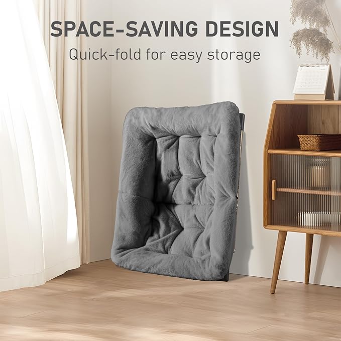 Comfy Oversized Saucer Chair, Soft Faux Fur Reading Lounge Chair - Image 7