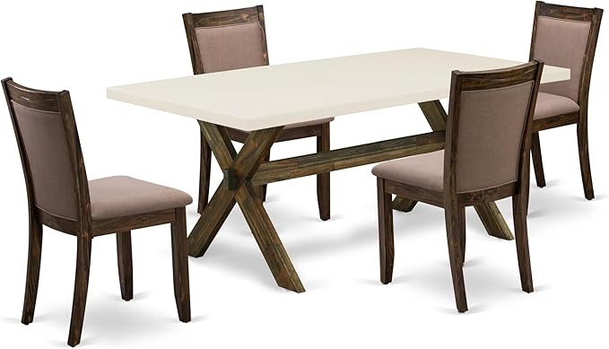 East West Furniture X727MZ748-5 5 Piece Dining Room Furniture Set Includes a by EastWestFurniture