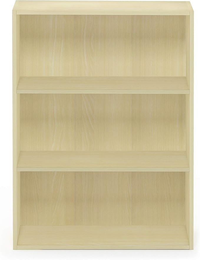 Furinno Pasir 3-Tier Open Shelf Bookcase, Steam Beech - Image 8