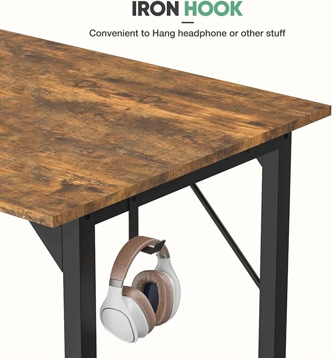 40 Inch Desk Office with Storage, Modern Simple Style Gaming Computer Table - Image 5