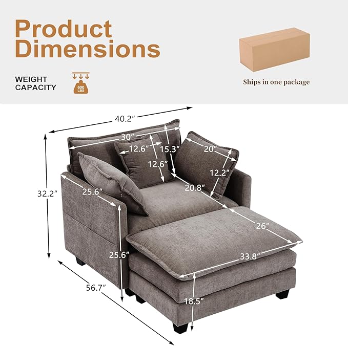 Furniliving Oversized Accent Chair - Image 2