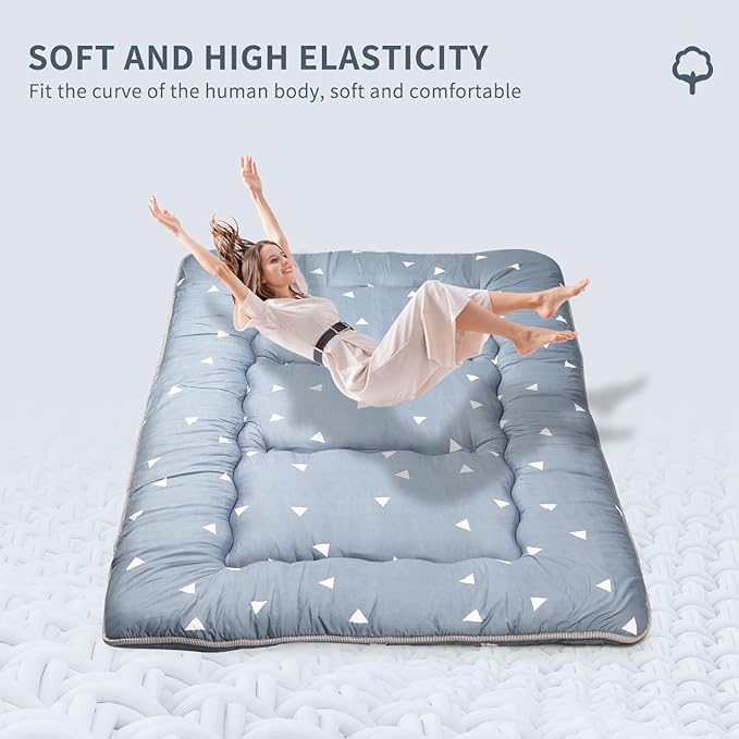 Japanese Floor Mattress, Roll Up Memory Foam Tatami Mat Easy to Store and - Image 7