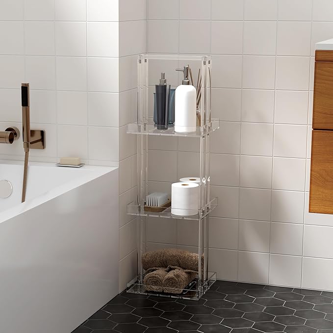 Aquiver Acrylic Standing Shower Caddy - Image 6