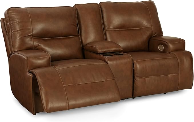Signature Design by Ashley Francesca Modern Tufted Leather Power Reclining - Image 4