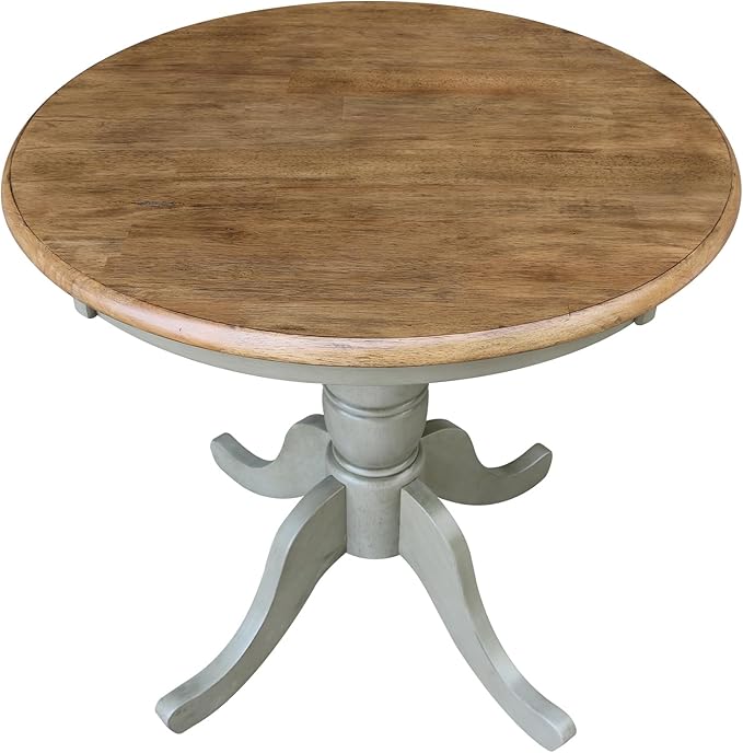 IC International Concepts 30" Round Top Pedestal Dining Table, 28.9" High - Image 4