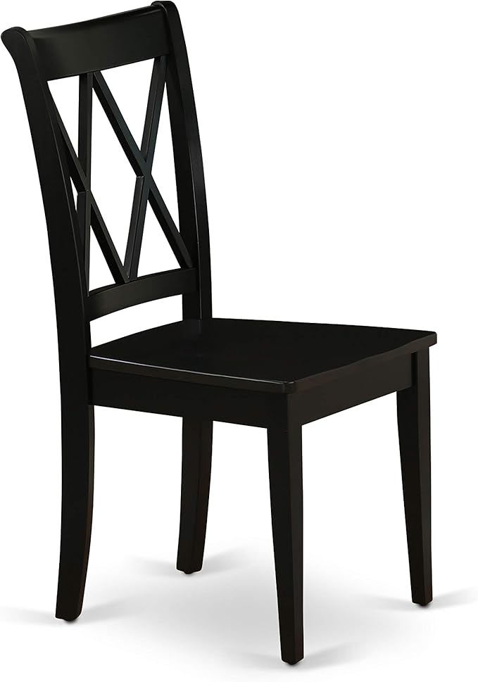 East West Furniture DLCL5-BLK-W 5 Piece Dining Table Set - Image 9