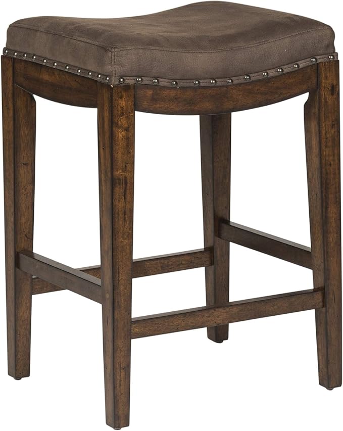 Liberty Furniture Industries Aspen Skies Uph Console Stool, W18 x D15 x H26 by LibertyFurniture