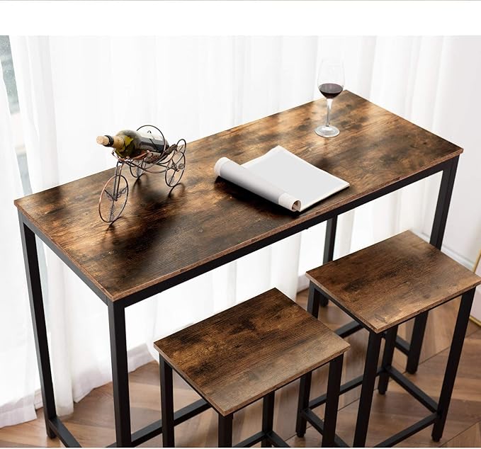 HOOBRO Bar Table, Rectangular Pub Table, 47.2” Counter Height Bar Table - Image 7