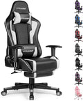 GTRACING Gaming Chair with Footrest Speakers Video Game Chair Bluetooth Music by GtracingDirect