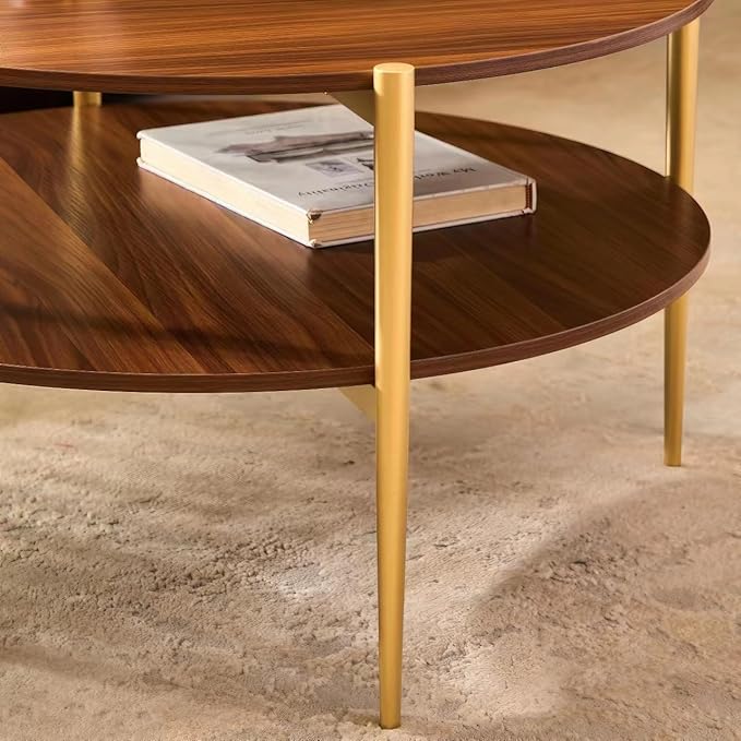 Shrine Round Glass Coffee Table, Mid-Century Modern Design, D30 x H17 in - Image 8