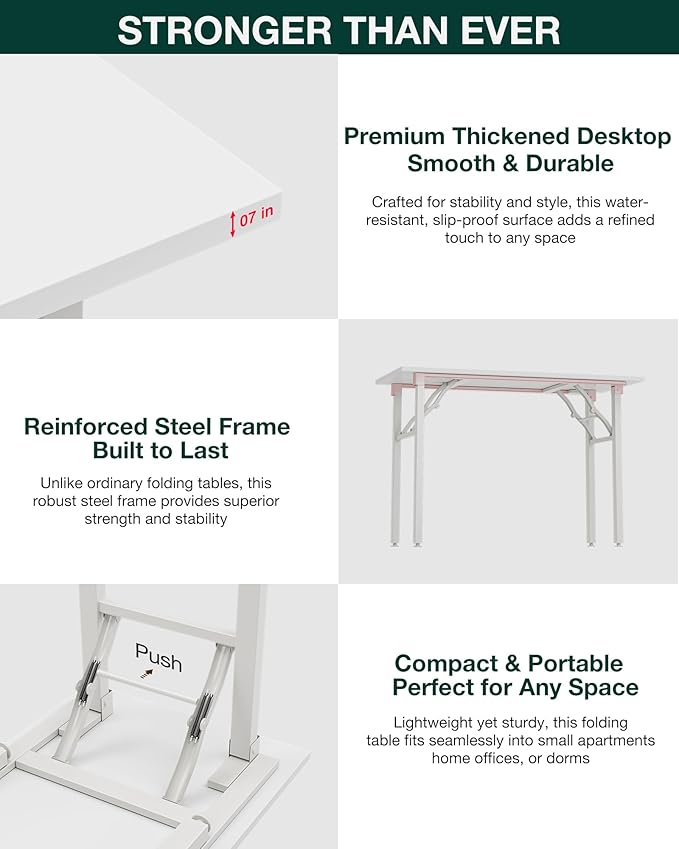 Frylr Small Folding Computer Desk – 35.8 Inch Portable Table - Image 6