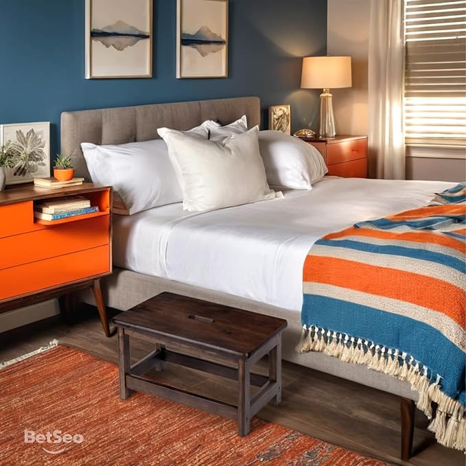 Wooden Step Stool Bed Steps for High Beds for Adults - Image 7